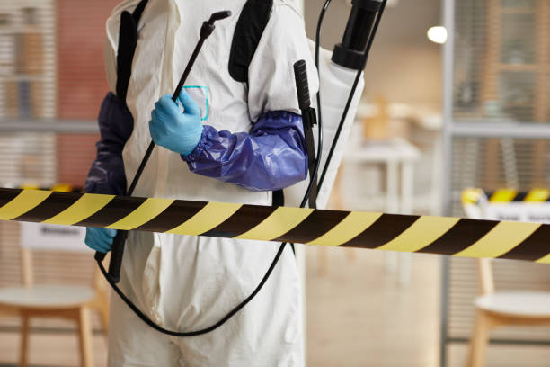 Professional Sewage Cleanup technician working in Mission Hill, SD